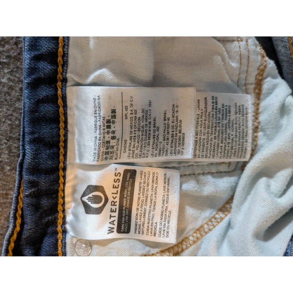 Levi's Jeans Mens 505 Regular Fit Straight Leg Blue 38x32 Vintage Style 80s‎